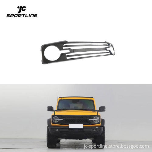 Carbon Fiber Car Front Grille for Ford Bronco Black Diamond 2-Door 2021-2023